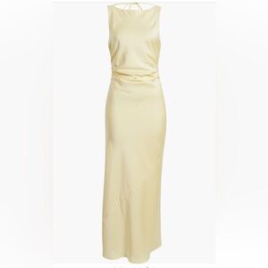 Wayf Asymmetrical Yellow Dress